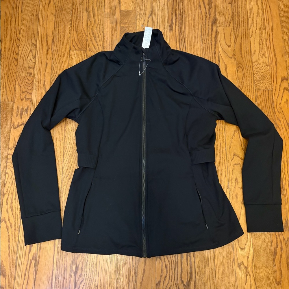 Fabletics Black Full-Zip Performance Jacket – Siz… - image 1
